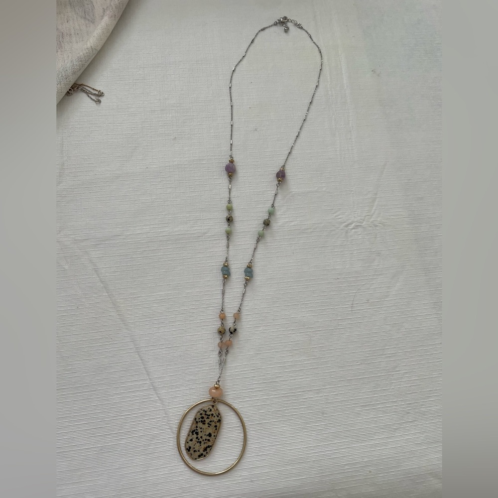Elegant Multi-Color Pendant Necklace